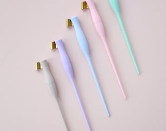 Moblique penholder straight and oblique. Modern calligraphy penholder. Copper. Gold. Pink. Mint. Silver. Blush.