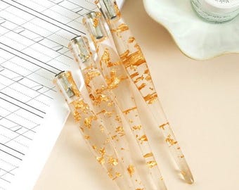 Gold Leaf Straight Resin Pen