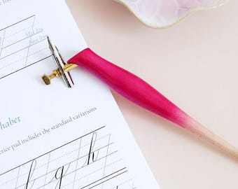 Pink Ombre Oblique Pen