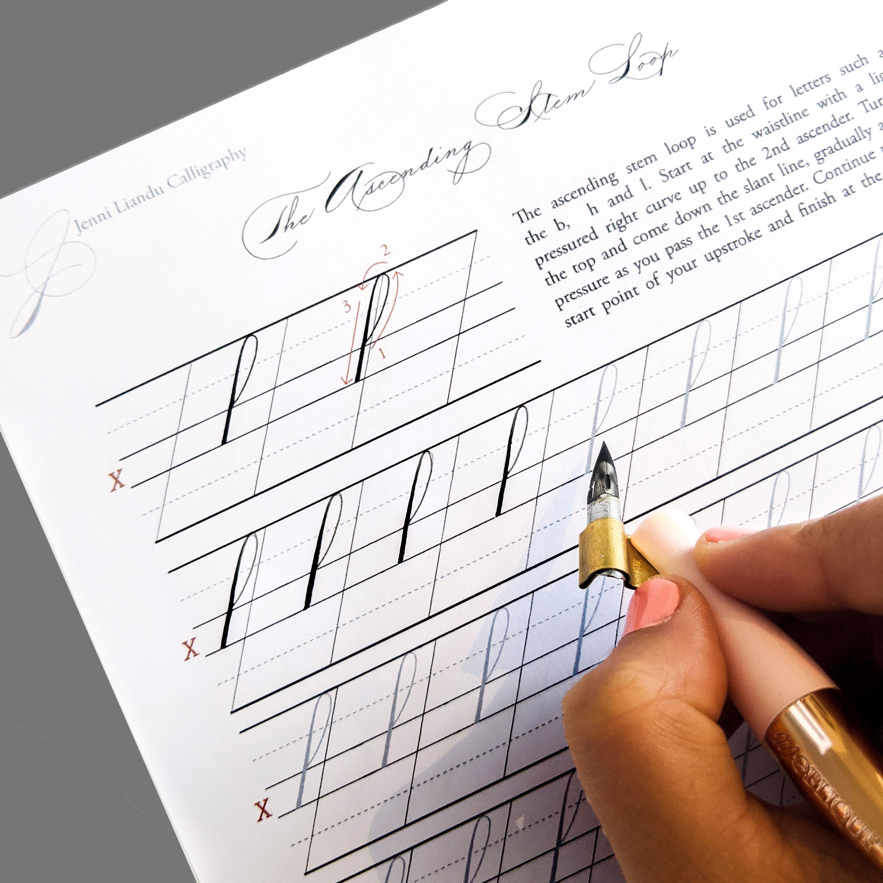 Copperplate Calligraphy Basic Strokes Practice Sheets (digital Download ...