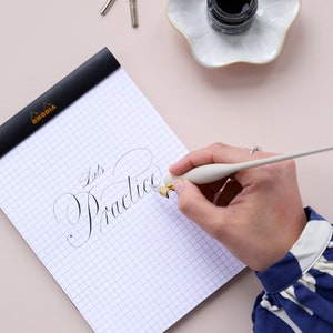 A5 Squared Rhodia Calligraphy Paper Pad, modern calligraphy paper