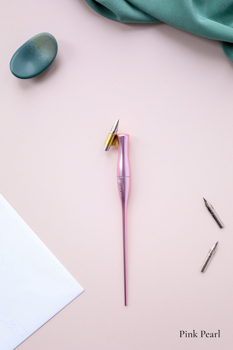 Metallic Moblique Stifthalter, Gerade und Schräg Kalligraphie Stift Bild 5