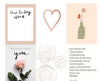 Love Journal Cards, Digital Journal Cards, Project Life, Printable, Printable Project Life Cards, Digital Download, Instant Download