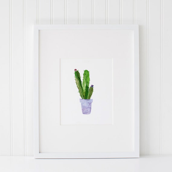Watercolor Cactus INSTANT DOWNLOAD Art, Watercolor Printables, Watercolor Art, Printable Art, Instant Download Printable Art, Cactus