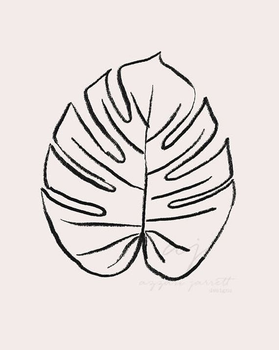 Monstera Illustration, Monstera Leaf, Drawing, Illustration, Printable,  Download, Plant Lady, Instant Download, Modern Monstera Art Print - Etsy