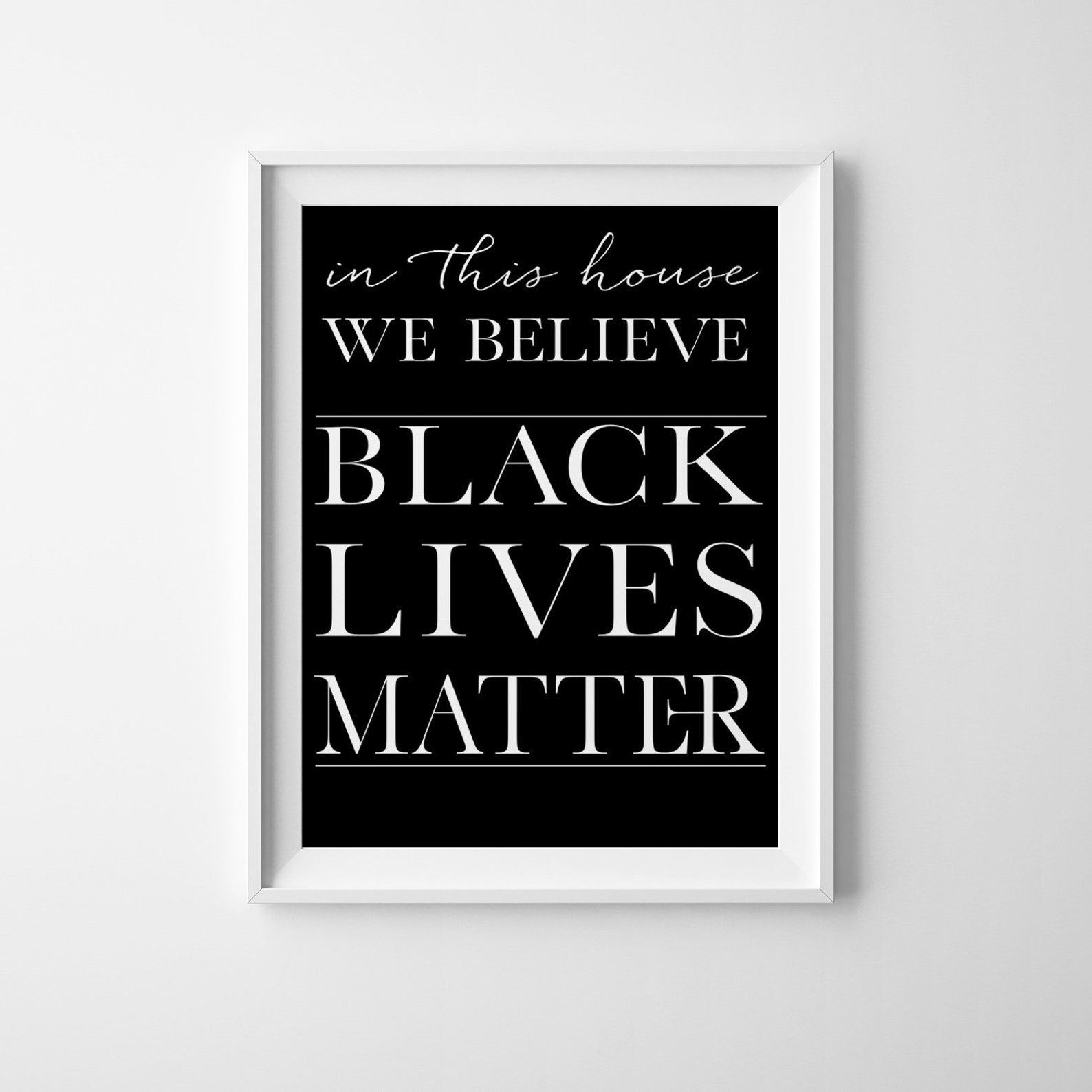 Black Lives Matter INSTANT DOWNLOAD Typography Poster, Printable ...