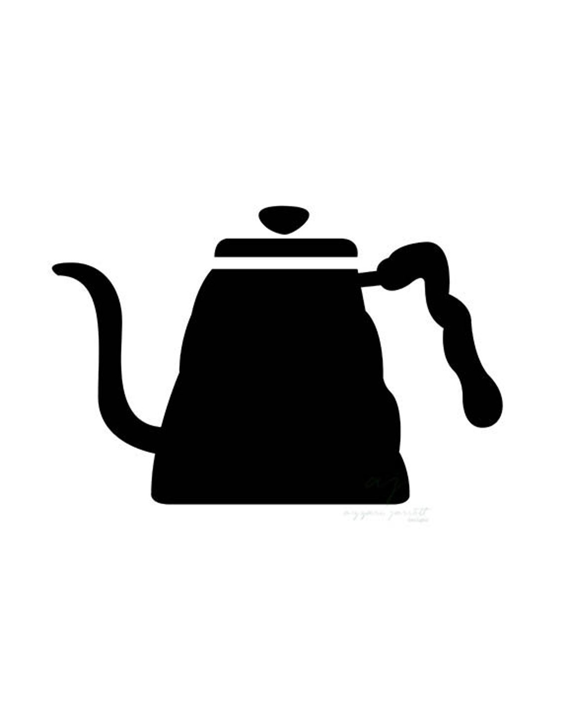 Tea Kettle INSTANT DOWNLOAD Printable Art Teapot Printables Etsy