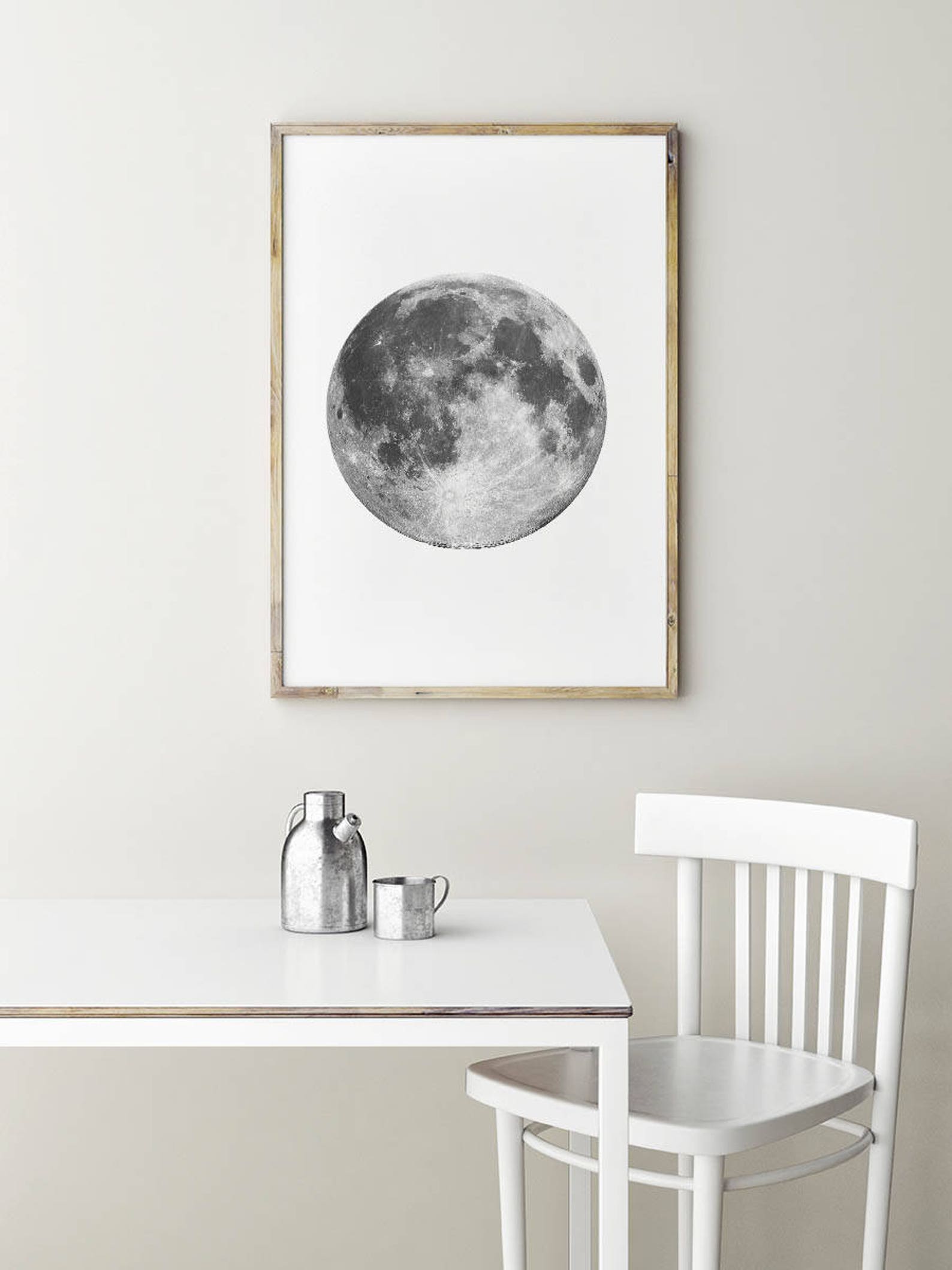 Full Moon Printable, INSTANT DOWNLOAD, Moon Printable, Kids Room, Moon, Moon Print, Moon Art ...