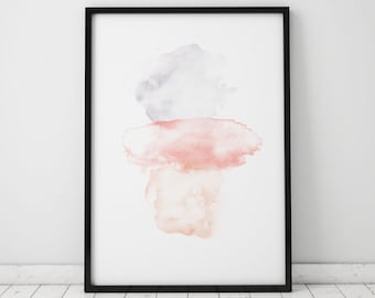 Abstract Watercolor INSTANT DOWNLOAD Art, Watercolor Printables, Watercolor Art, Colorful Print, Abstract Artwork, Digital Art, Brush Art