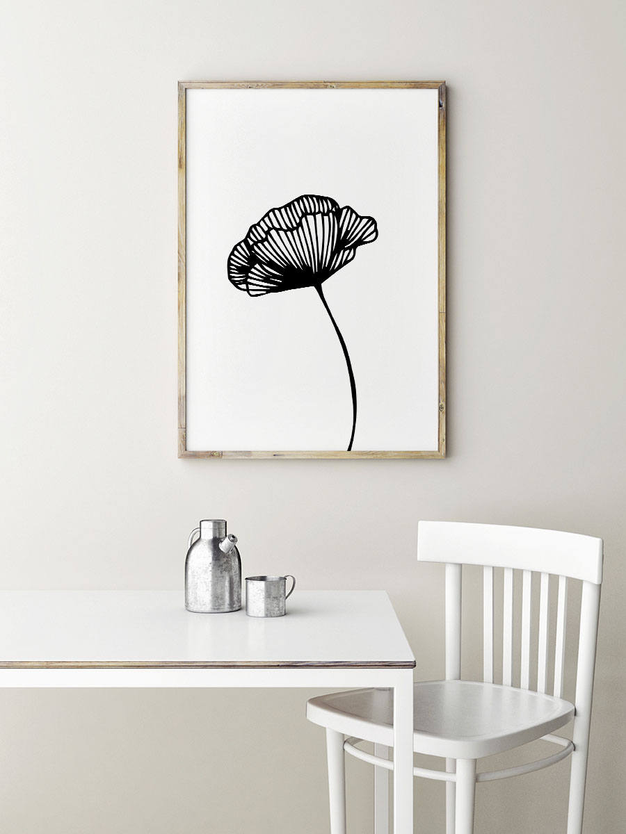 Black and White Flower INSTANT DOWNLOAD Art, Printable Art, Flower Art ...