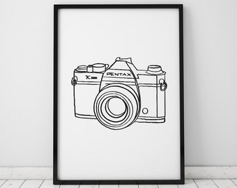 Pentax Film Camera INSTANT DOWNLOAD Printable Poster, Camera Printable, I Still Shoot Film, Film Printable, Camera Art, Film Print, Pentax