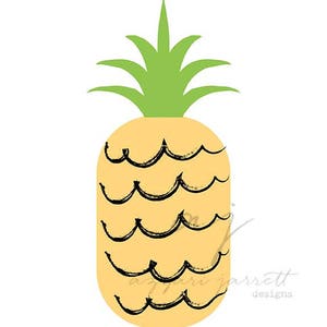 Pineapple Illustration INSTANT DOWNLOAD Printable, Kitchen Printable, Kitchen Print, Pineapple ...