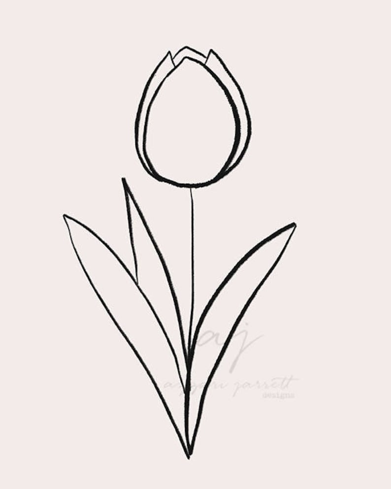 Tulip Illustration, Tulip Flower, Drawing, Illustration, Printable ...