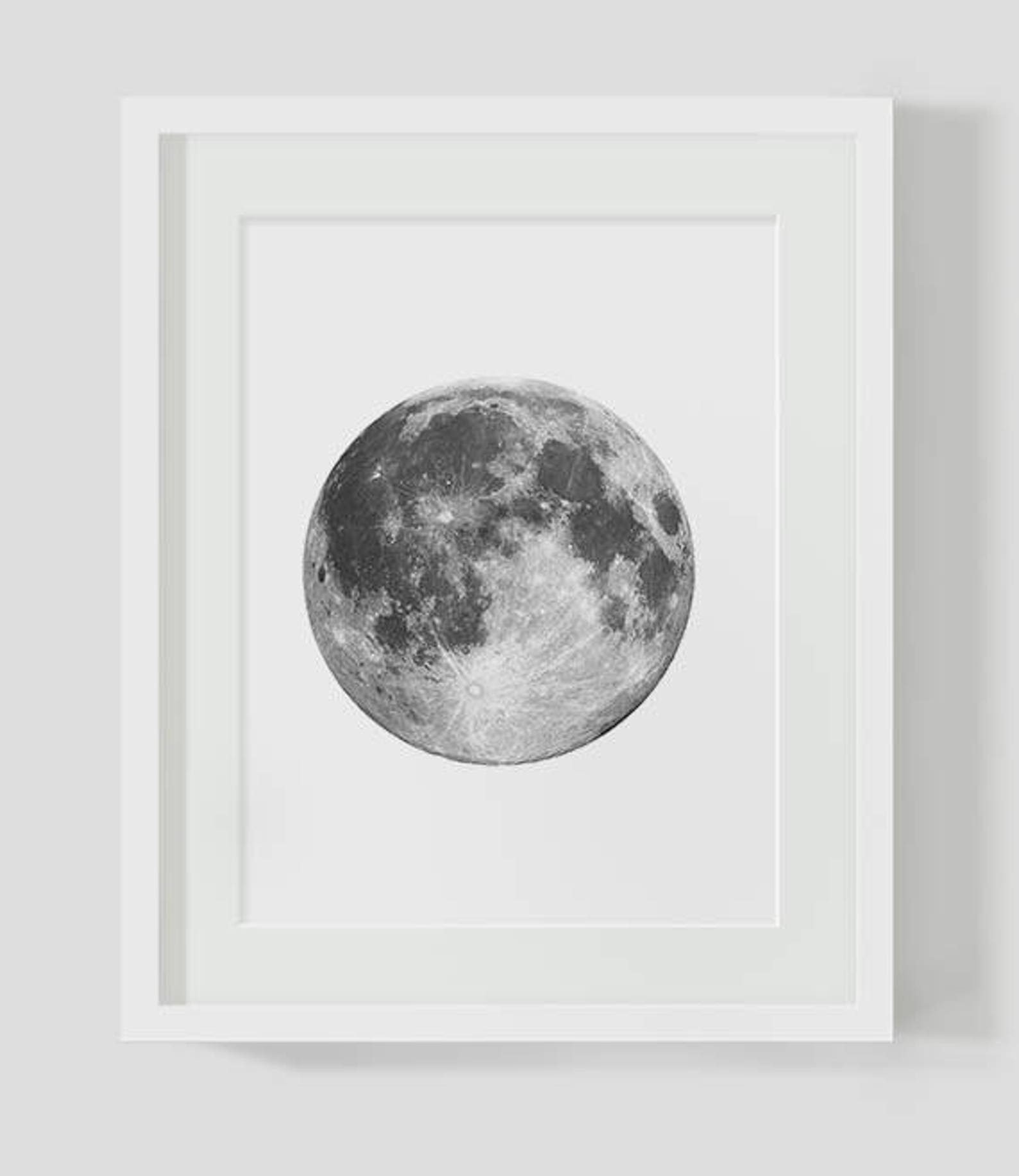 Full Moon Printable INSTANT DOWNLOAD Moon Printable Kids Etsy Australia
