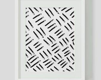 Patrón abstracto en blanco y negro DESCARGA INSTANTE, Minimalista, Arte de pared en blanco y negro, Imprimibles, Impresión de pared, Blanco y negro, Moderno