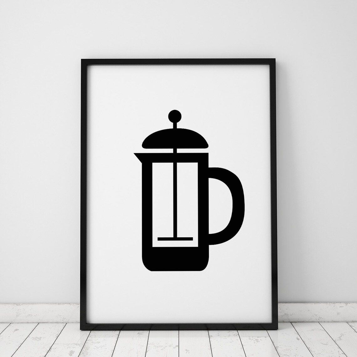 French Press INSTANT DOWNLOAD Printable Art Coffee Etsy