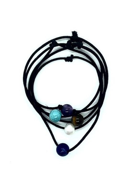 Hair Tie - Multi Gemstone - AlohaVeda - Ayurveda Superfood - Hawaii - Maui