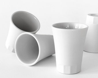 Modern espresso cup POSITANO. Italy handmade porcelain, ideal as liquor cup, shot cup, coffee cup set. Italian modern design by ORTOGONALE