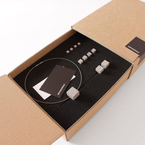 The Original Modular Concrete Necklace with Interchangeable Concrete Cubes of Varying Sizes | Concrete Jewelry by ORTOGONALE