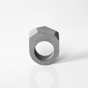 Concrete Ring from the Modern and Geometric Concrete Jewelry Collection by ORTOGONALE