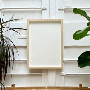 A3 / 30x40cm / 12x16in • Natural Wood Box Frame with Regular or UV Art Glass