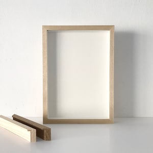 Box Frame • A4 / 8x10in • Solid Ash / Oak Wood • Thin Photo / Picture Frame