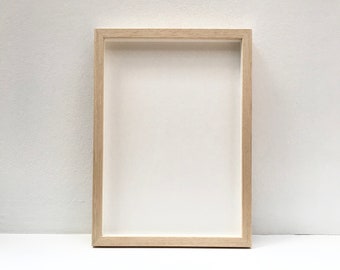 A4 Box Frame Wood • or 8x10 inches • Thin Natural Wood