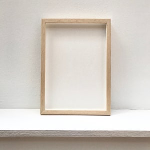 8x10 Natural Wood Box Frame: Handmade Gallery Frame
