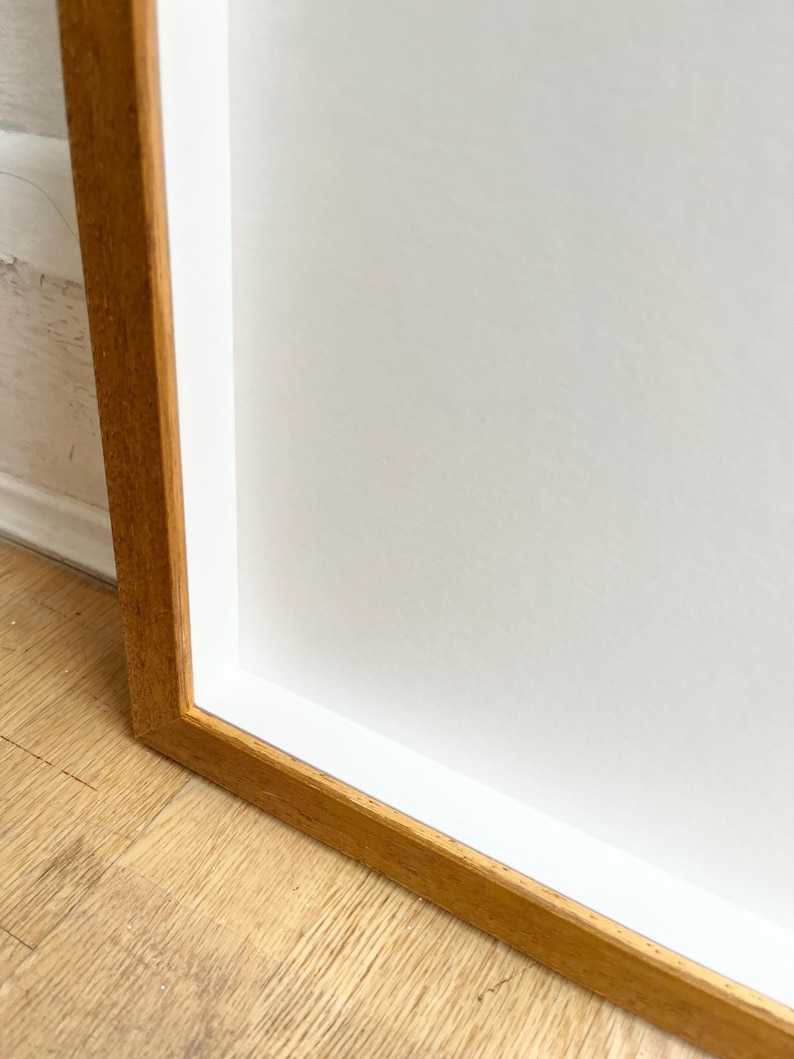 30x30inch Wood Box Frame • Gold Oak Stained Obeche Wood image 4