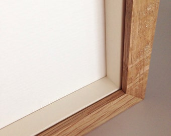 Natural Oak/Ash Wood Box Frame All Standard Sizes from A3 to A1 + Square with Gallery Acrylic