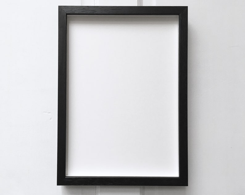 A4 Thin Black Box Frame With Grain Also Available In White Image 0