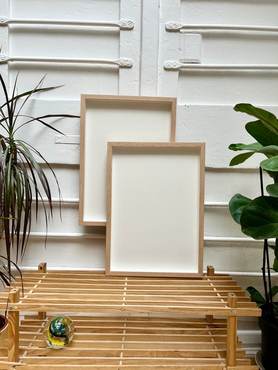 A3 Box Frame Oak Solid Oak Wood Thin Box Frame Etsy