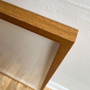 30x30inch Wood Box Frame • Gold Oak Stained Obeche Wood image 2