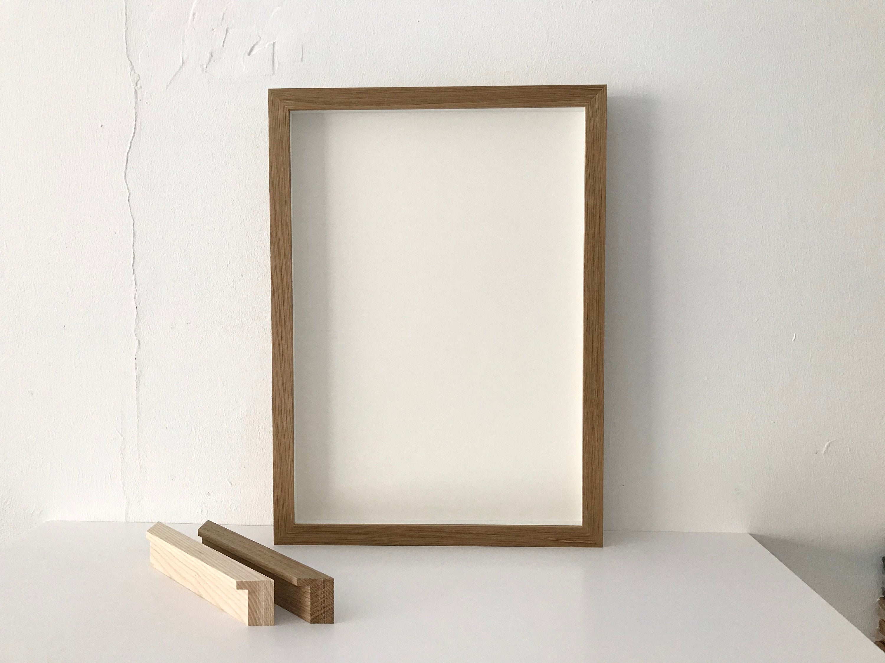 A3 Solid Oak/Ash Wood Box Frame with Gallery Acrylic or Etsy
