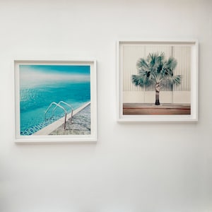 Nadia Attura Artist: Square Thin White Box Frame 20x20inches • Matt Sprayed Smooth Finish
