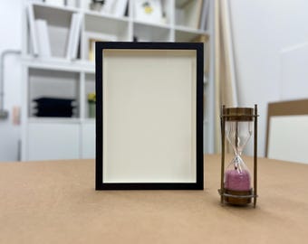 Dark Brown Wood Box Frame - A4 Photo / Picture Frame