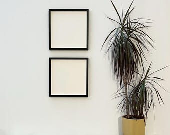 Set of 2 • Black Wood Box Frames • 30x30cm