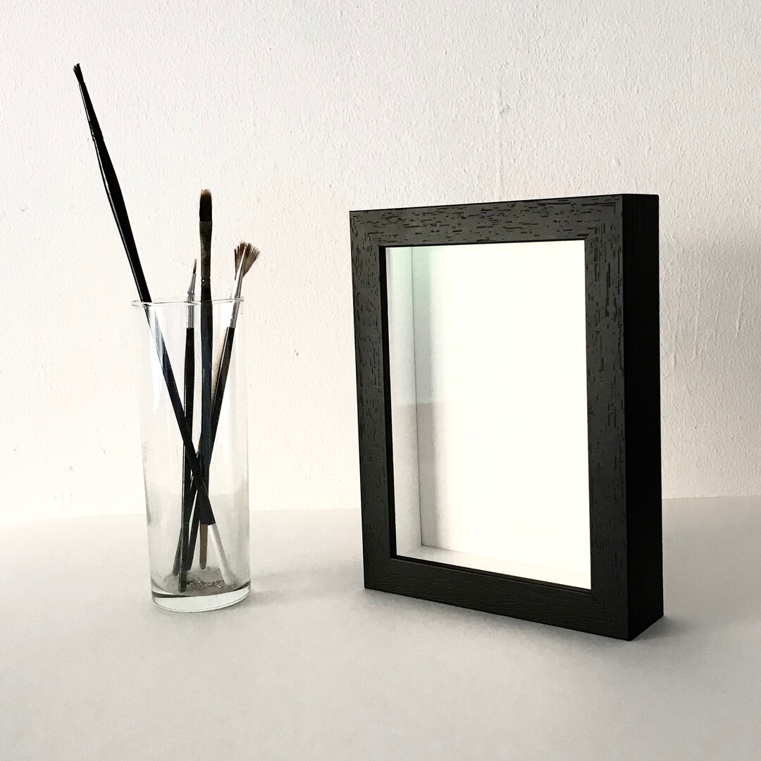 Deep Black Wood Box Frame: 5x7 Shadow Display Case - Etsy