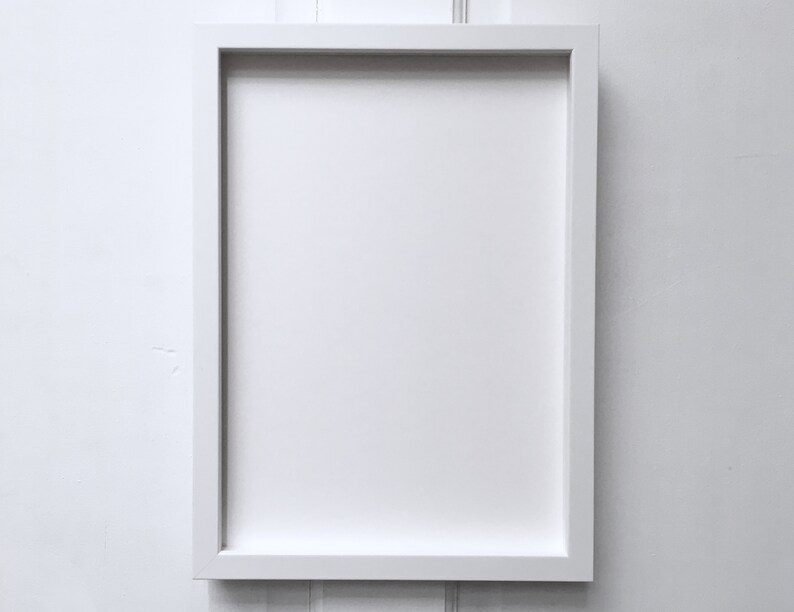 A4 Thin Smooth White Box Frame Image 0