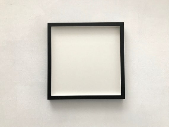 Square Box Frame Black Wood Square 30x30 Cm 