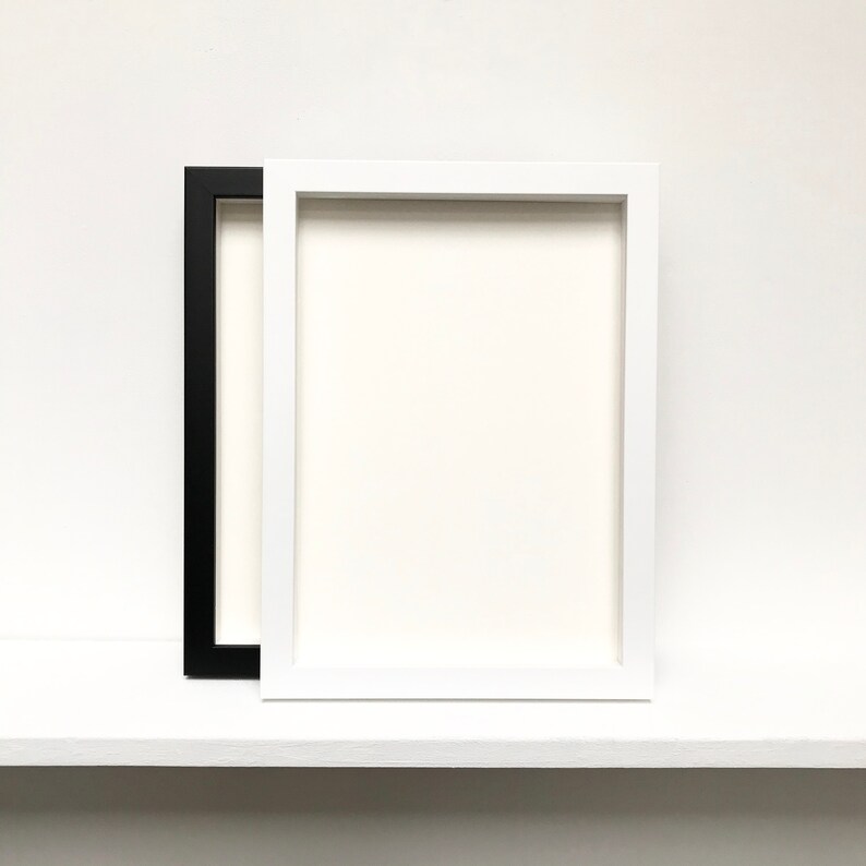 A3 30x40cm Thin White or Black Wood Box Frame Photo / Etsy UK
