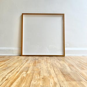 30x30inch Wood Box Frame • Gold Oak Stained Obeche Wood image 1
