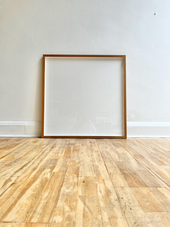 30x30inch Wood Box Frame • Gold Oak Stained Obeche Wood