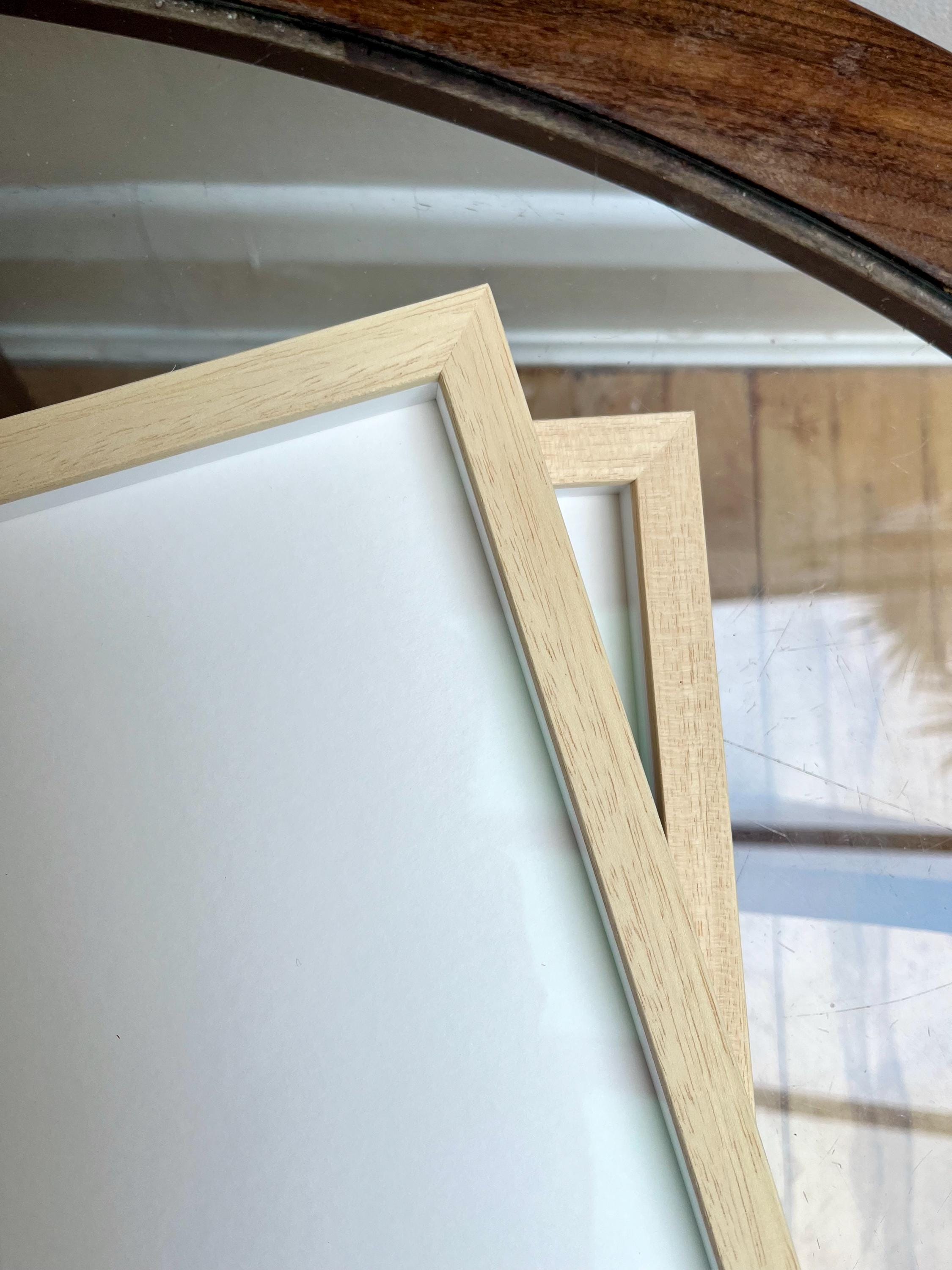 Set di 2 cornici per foto da 8 x 10 pezzi, rustiche su entrambi i lati, con base marrone e vetro temperato HD, per decorazione da tavolo o da tavolo