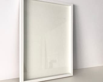 A3 Box Frame • White Thin Wood • A3 or 30x40cm • Photo / Picture Frame