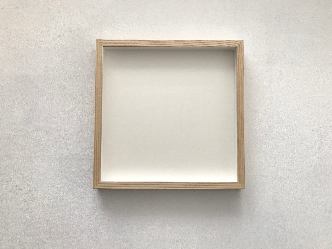 Natural Ash Wood Box Frame: 30x30cm Gallery Frame With Museum Glass - Etsy