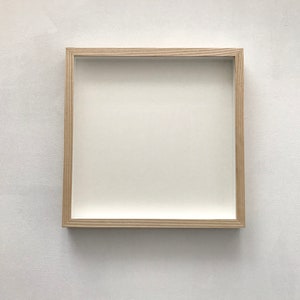 Box Frame Ash or Oak • 30x30cm • Natural Ash Wood Box Frame • Museum Glass