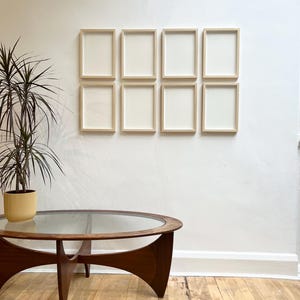 Set of 8 • A4 Box Frames Wood • or 8x10 inches • Thin Natural Wood