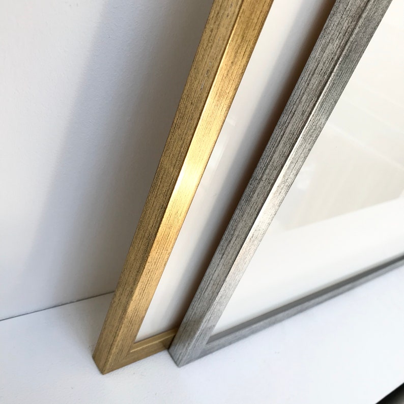 Urban Gold Picture Frame • Gallery Acrylic or Glass • Distressed Finish ...