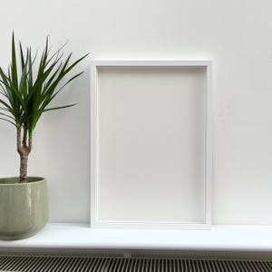 A3 White Wood Box Frame: Handmade Gallery Photo/Picture Frame